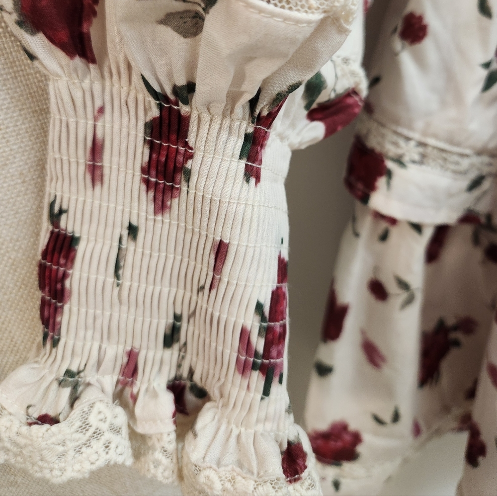 Vicky Floral Ruffled Mini Off The Shoulder Dress - Picture 2 of 5
